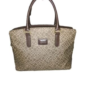 Classic Nina Ricci Brown Patterned Tote Bag